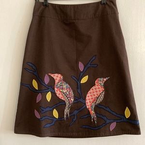 Boden appliqué mid skirt